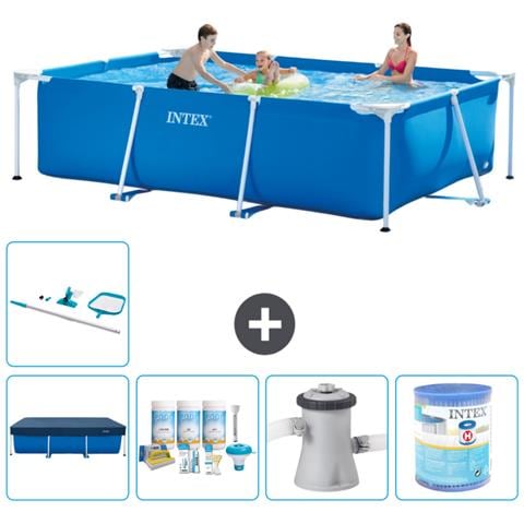 Piscina Fuori Terra - Rettangolo - 300x200x75 Cm - Blu - Include Accessori Coordinati A152 - Foto 1
