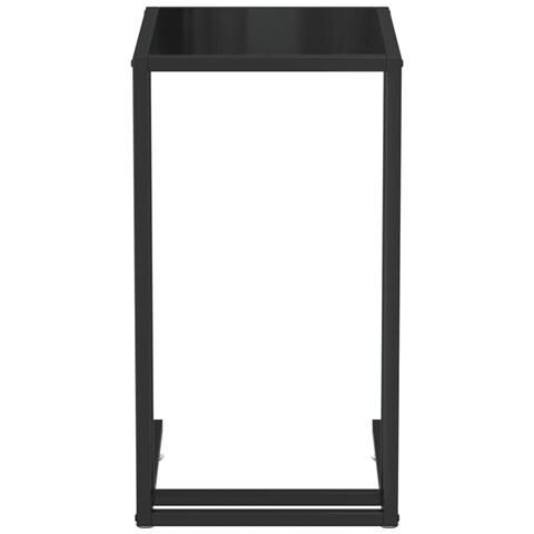 Tavolino Per Computer Nero 50x35x65 Cm In Vetro Temperato - Foto 2
