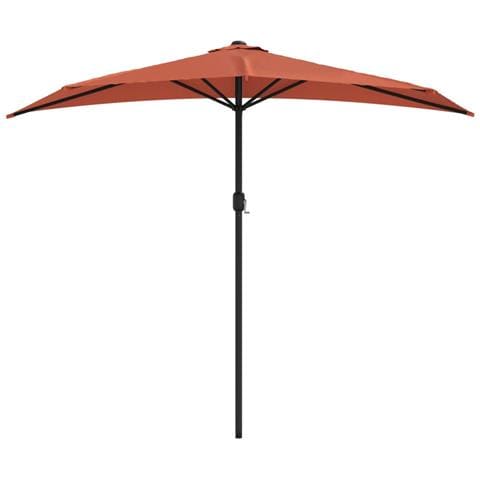 Ombrellone Balcone Palo Alluminio Terracotta 270x144x222cm Metà - Foto 2
