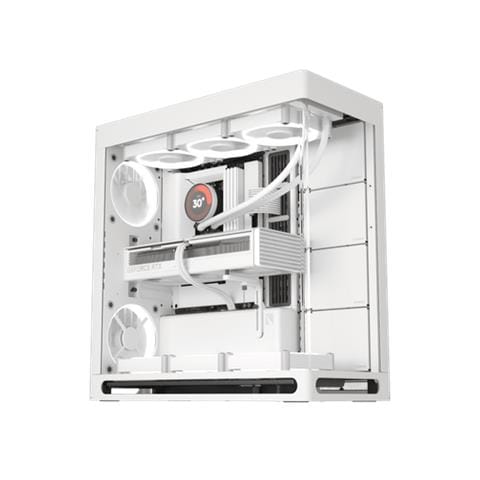 HS 420, Midi Tower, PC, Bianco, ATX, EATX, micro ATX, Mini-ATX, Acrilonitrile butadiene stirene (ABS), Nylon, SGCC, Silicone, Vetro temperato, Zinco, Gaming - Foto 2