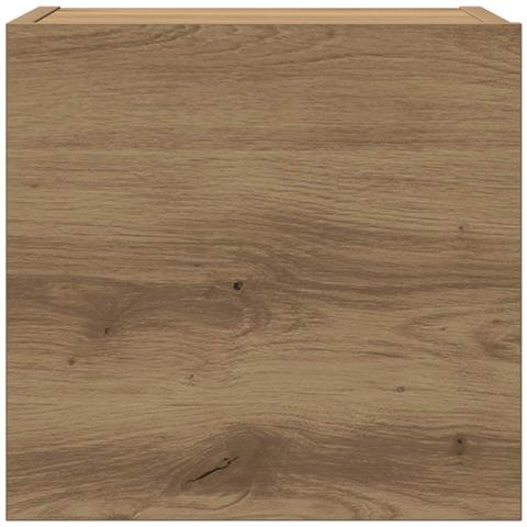 Mobili TV a Parete 3 pz Rovere Artigianale in Legno Multistrato - Foto 9