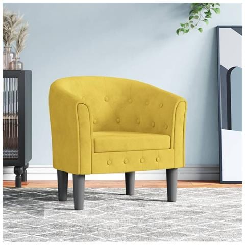 Poltrona Cabriolet Gialla in Velluto - Foto 2