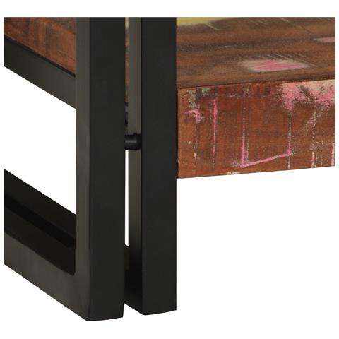 Tavolo Consolle Multicolore 120x33x75 cm Legno Massello di Recupero - Foto 9