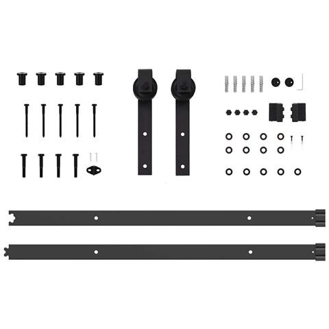 Porta Scorrevole con Set di Ferramenta 83x232 cm in Legno Massello di Pino - Foto 9