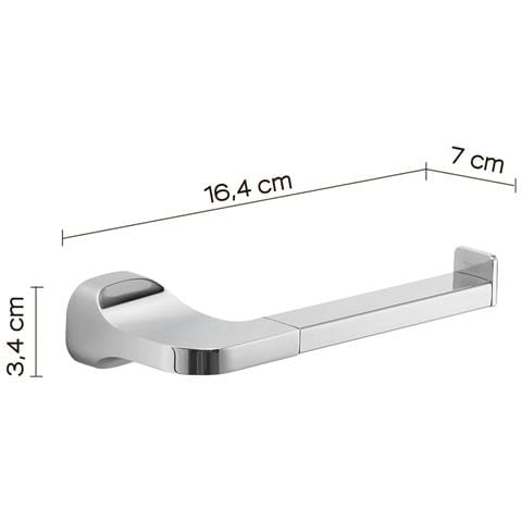 Portarotolo Da Muro In Acciaio Inox E Cromall St24 Serie Stelvio Cromato - Foto 2