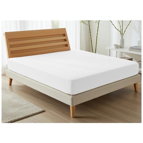 Lenzuola Sotto Con Angoli No Stiro In Tinta Unita Modello Francesca 1 Piazza Bianco - Foto 1