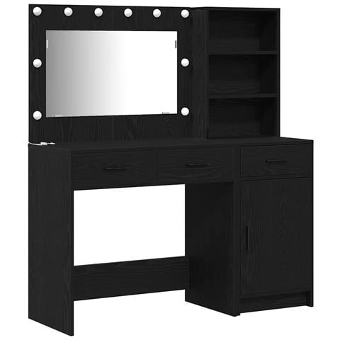Tavolo da Trucco con cassetto 2 pcs Nero 78.5 x 41 x 135 cm - Foto 1
