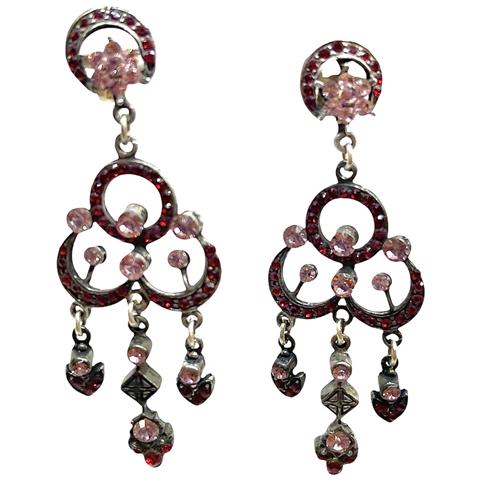 Ciondolo Lungo Multicristallo Sw E Argento 925 10µ T1 - Foto 1