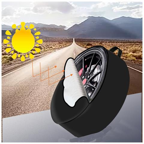 Set Di 2 Coperture Per Pneumatici Nere 600d Pvc Con Maniglie - 75x25cm - Foto 5