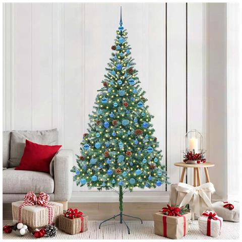 Albero di Natale artificiale Verde 210 cm PVC e Acciaio - Foto 2