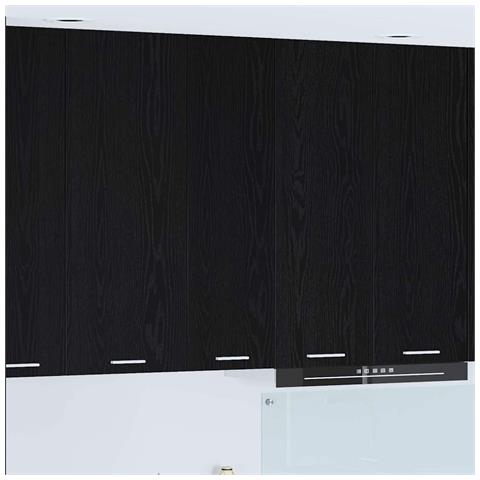 Armadio pensile con porta Riga Rovere Nero 30 x 31 x 100 cm - Foto 2