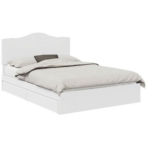 Letto con Contenitore Bianco 140 x 190 cm Legno multistrato - Foto 1