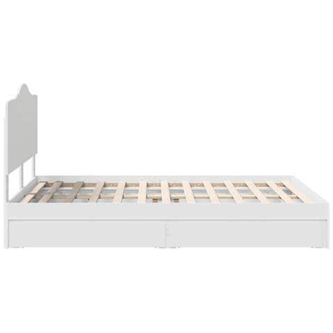 Letto con Contenitore Bianco 140 x 190 cm Legno multistrato - Foto 9