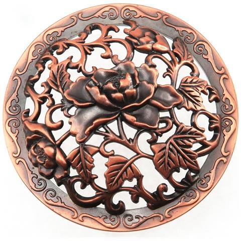 Coperchio Bruciaincenso /candela Aromaterapica Rosa - Lega Di Zinco, Antivento, Decorativo Copper - Foto 1