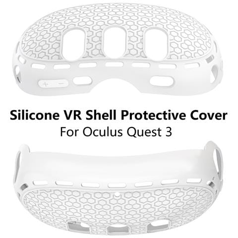 Custodia Protettiva In Silicone Compatibile Con Meta Quest 3 - Antigraffio E Antiurto White - Foto 3
