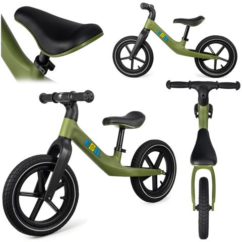 Bicicletta equilibrio per bambini, ruote gonfiabili, leggera, 12"""", regolabile - Foto 4