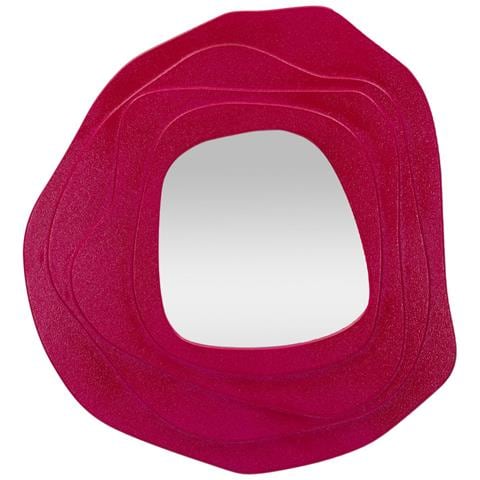 Specchio Da Parete Dalia Fucsia Dalla Forma Organica 98x104 Cm - Foto 1