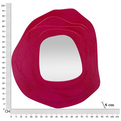 Specchio Da Parete Dalia Fucsia Dalla Forma Organica 98x104 Cm - Foto 7