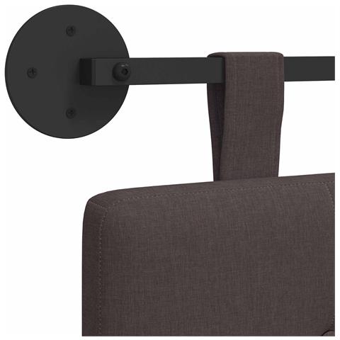 Testata appesa Marrone Scuro 210 x 55 x 5 cm Tessuto - Foto 9