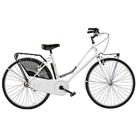 Bici Da Ragazza Linea Olanda Bicicletta City Bike Ol24 Senza Cambio 1v Completa Di Accessori Con Luci A Led - 40 Bianco - Foto 1