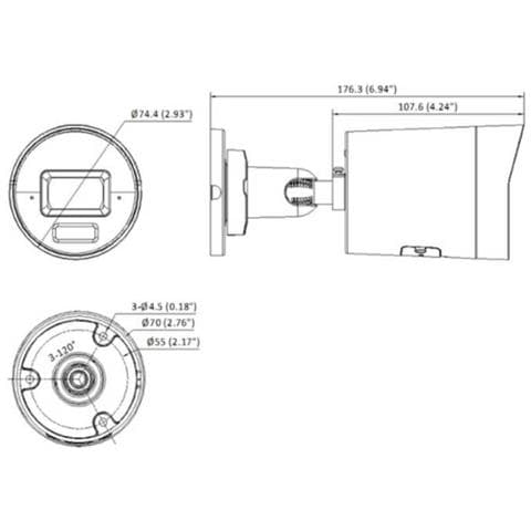 Pro Series DS-2CD2063G2-LI2U (4mm) Pallottola (forma) Telecamera di sicurezza IP Interno e esterno 3200 x 1800 Pixel Soffitto /muro - Foto 2