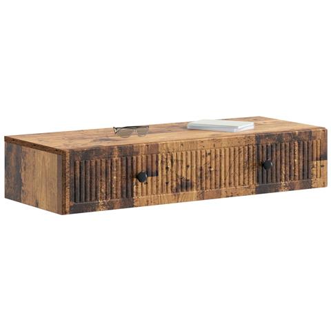 Tavolino da Parete Laterale Legno antico 87,5 x 34,5 x 17 cm - Foto 2