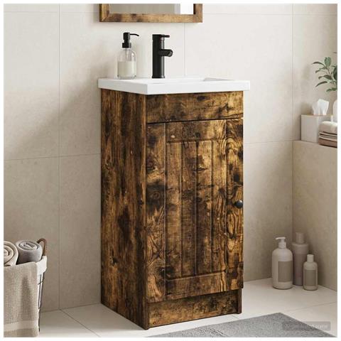 Mobile da bagno con lavabo Rovere Fumo 42 x 40 x 84,5 cm - Foto 2