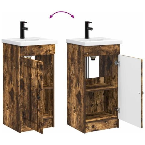Mobile da bagno con lavabo Rovere Fumo 42 x 40 x 84,5 cm - Foto 9