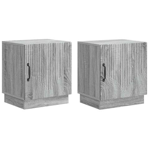 Comodino 2 pcs Sonoma grigio 43 x 34,5 x 47 cm - Foto 1