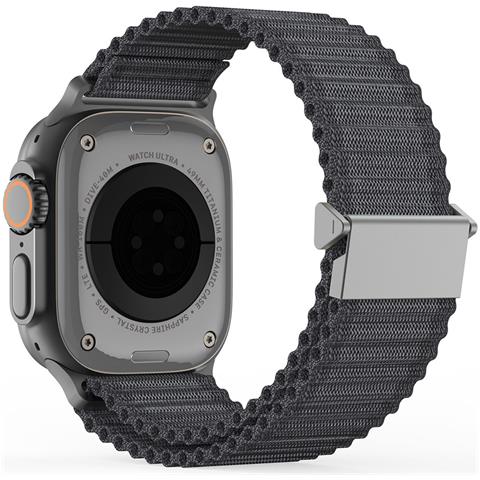 Cinturino Orologio per Apple Watch - Nylon, Grigio Scuro, Grigio - Foto 1