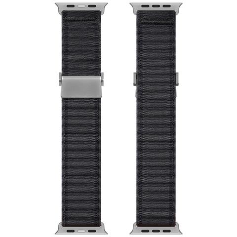 Cinturino Orologio per Apple Watch - Nylon, Grigio Scuro, Grigio - Foto 4