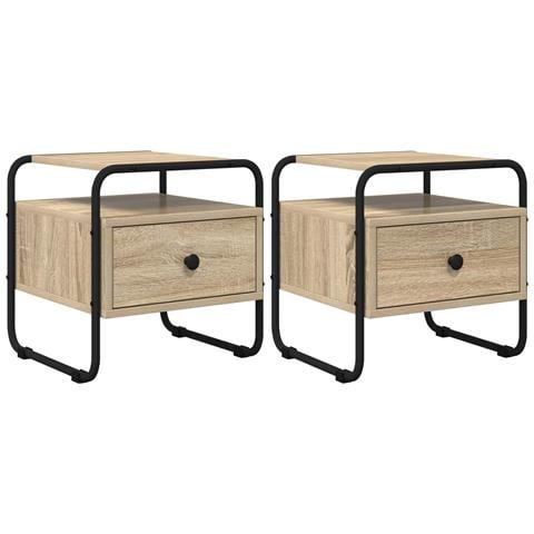 Armadio da Notte 2 pz Rovere Sonoma 40 x 39,5 x 40 cm - Foto 1