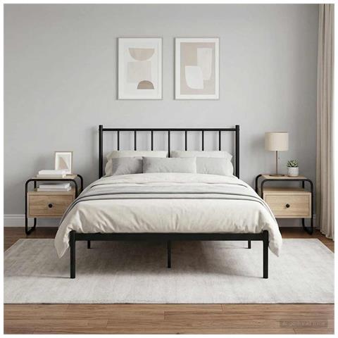 Armadio da Notte 2 pz Rovere Sonoma 40 x 39,5 x 40 cm - Foto 2