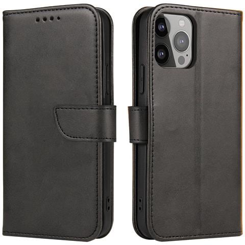 Custodia Magnetica Per Asus Zenfone 9, Cover Flip Con Supporto Per Portafoglio, Nera. - Foto 1