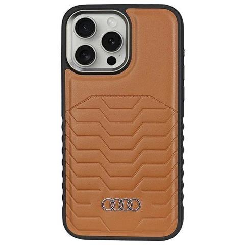 Custodia In Pelle Sintetica Audi Con Magsafe, Per Iphone 15 Pro Max - Marrone - Foto 1