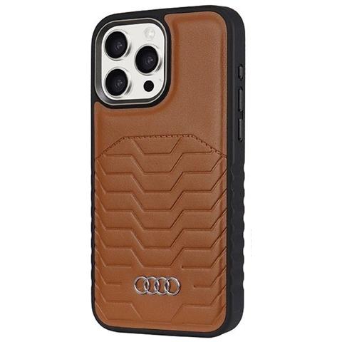 Custodia In Pelle Sintetica Audi Con Magsafe, Per Iphone 15 Pro Max - Marrone - Foto 2