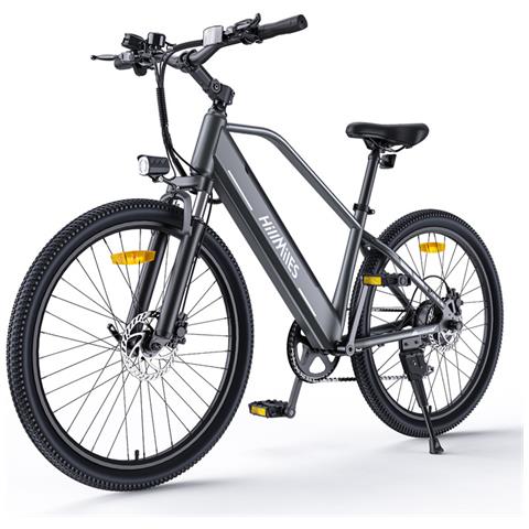 MileTrail 1 Bicicletta Elettrica da Montagna 26'', motore 250W, batteria 36V 13Ah, sensore di velocità, cambio a 7 velocità, freno idraulico a disco, sospensione anteriore, Grigia - Foto 1