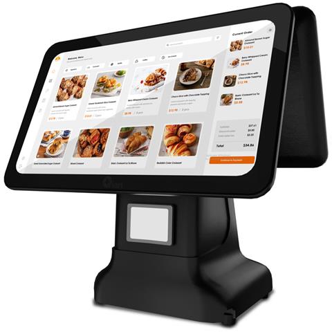 Sistema POS all-in-one con doppio schermo da 15,6'' RK3568 Android 11, stampante termica da 80 mm e scanner 1D / 2D per il settore retail. - Foto 1