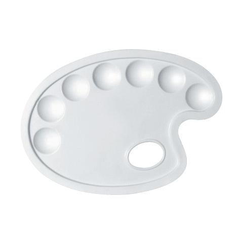 pz. 1 Tavolozza Plastica Cm. 24X17 Ovale bianco 17x24 cm 184 - Foto 1