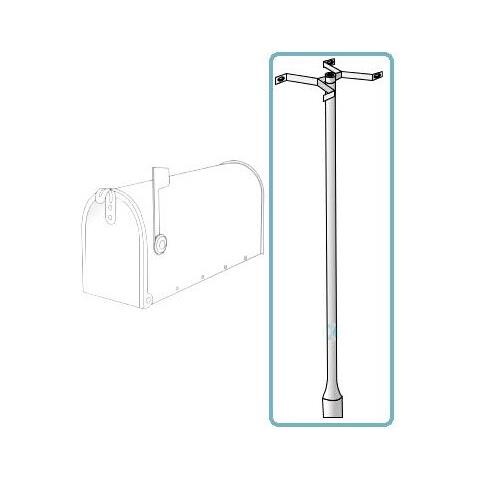 Palo Per Cassetta Postale Usa 152 Cm Verniciato Nero - Foto 2