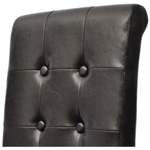 2 Pz Sedie Sala Da Pranzo In Pelle Artificiale Marrone Antico - Foto 19