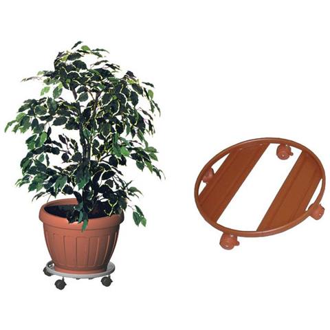 Carrello Porta Piante metallo Ø30cm Cotto - Foto 1
