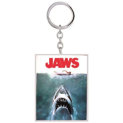 Jaws - Portachiavi 2d In Metallo Su Backercard 7,5x0,5x17,5 Cm - Foto 1