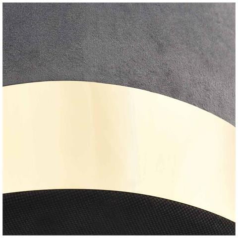 Sgabello Grigio Scuro E Oro In Velluto - Foto 4