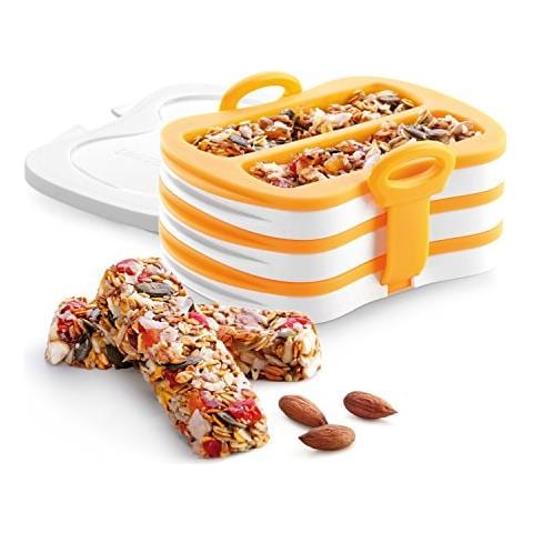 643188 Stampi e Pressa per Barrette Snack, Silicone, Giallo, 1 Unità - Foto 1