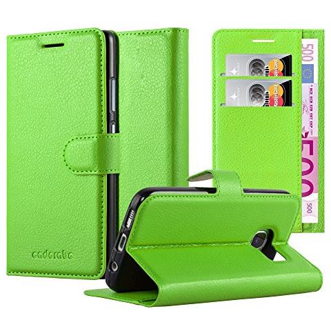 Custodia Compatibile Con Samsung Galaxy S6 Edge In Verde Menta - Coperchio Protettiva Con Chiusura Magnetica, Funzione Stand E Tasca Per Le Carte - Foto 8