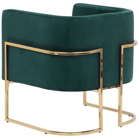 Poltrona In Velluto Verde Sirkka - Foto 17