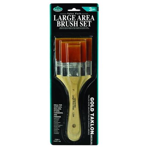 Set Di 3 Pennellesse In Taklon Dorato - Foto 1