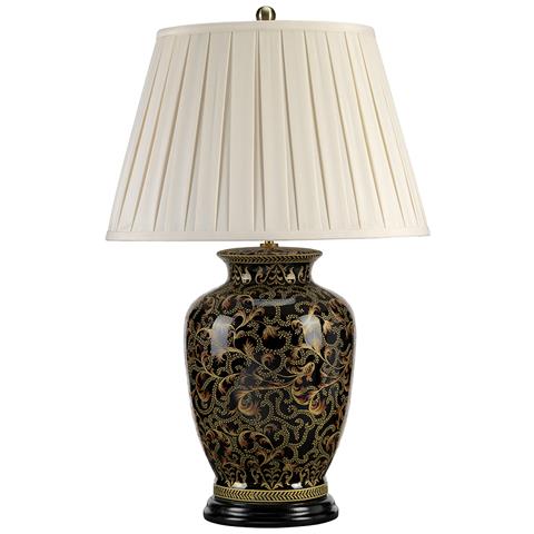 Lampada Da Tavolo 1 Luce Grande Nero, Oro, E27 - Foto 4