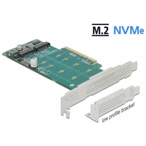 Pci Express X8 Card To 2 X Internal Nvme M. 2 Key M - Bifurcation - Speicher-controller - M. 2 - M. 2 Nvme Card Low-profile - Pcie 4,0 X8 (89045) - Foto 2